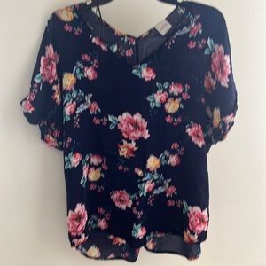 Floral Blouse V neck